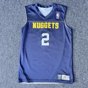 Youth NBA Alleson Athletic Denver Nuggets #2 Navy Reversible‎ Mesh Jersey Size M